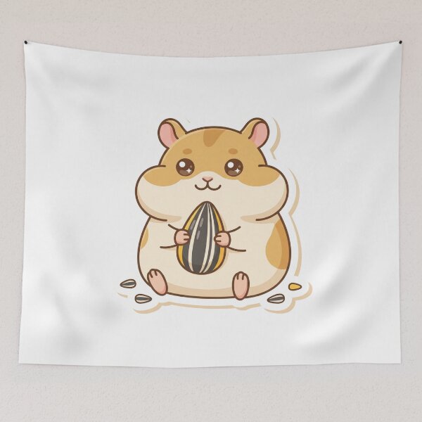 Item preview, Hamster’s Tiny Snack – Cute Kawaii Hamster designed and sold by Critter Bloom.