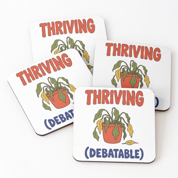 Item preview, Thriving Debatable Droopy Houseplant Humor designed and sold by sdcreations210.