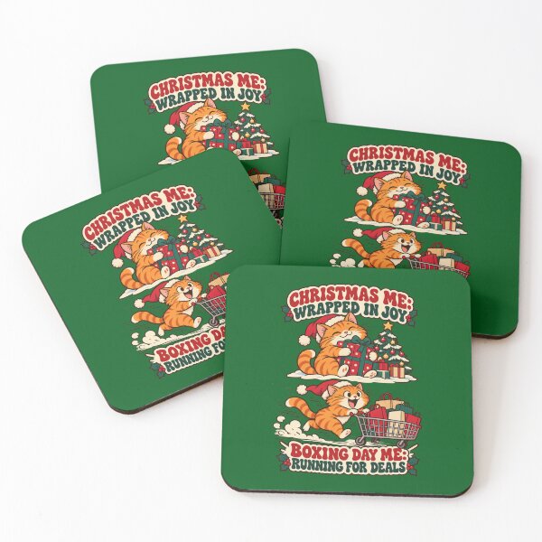 Item preview, Funny Christmas vs Boxing Day Cat for Bargain Hunters – Joyful Holiday Shopping Humor designed and sold by Im-Ara.