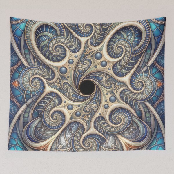 Item preview, Oceanic Art Nouveau Infinite Vortex Mandala designed and sold by Frackxion.