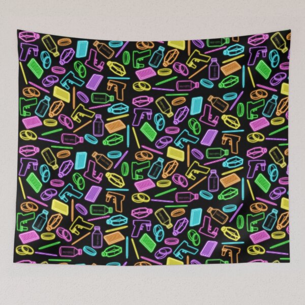 Item preview, Neon Rainbow Cell Culture Pattern designed and sold by emmacatwheels.