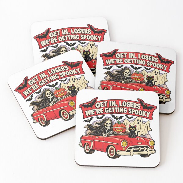 Item preview, Get in, Losers, We’re Getting Spooky – Funny Halloween Vintage Car Design designed and sold by IrhaArts.