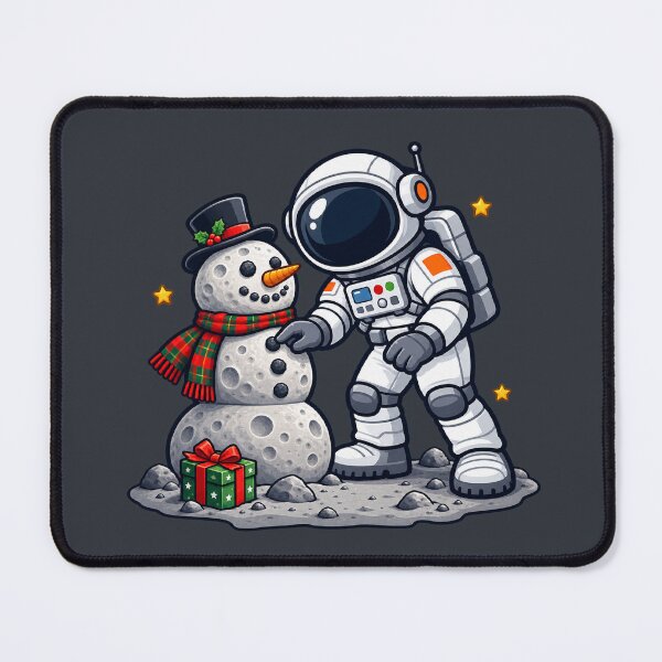Item preview, Christmas Astronaut Building a Moon Rock Snowman designed and sold by BROHLine Studio.