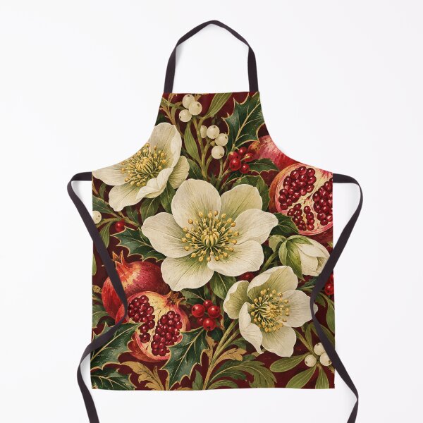 Item preview, Christmas Roses and Pomegranates – Festive Botanical Art designed and sold by Dapplequill.