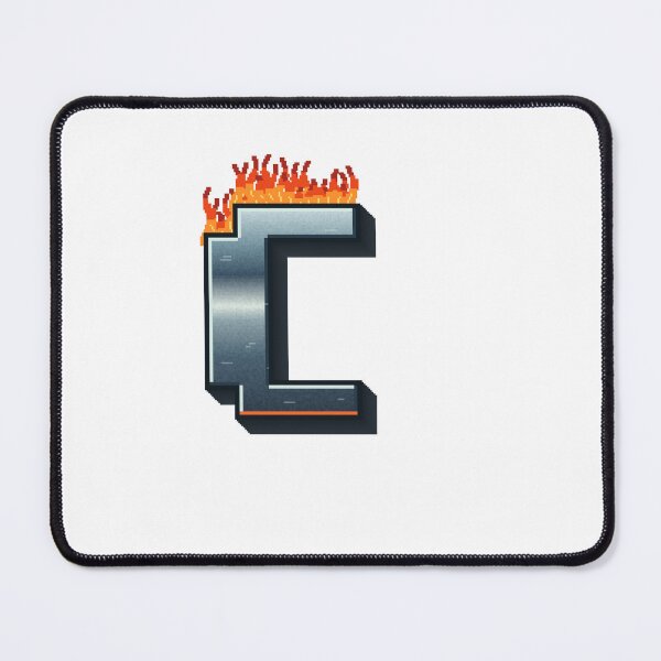 Item preview, Flaming Steel Letter C — Pixel Art Initial designed and sold by uncoXab.