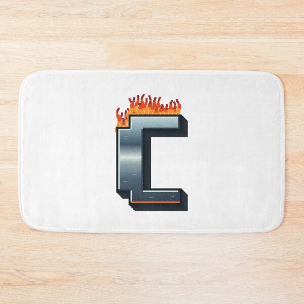 Item preview, Flaming Steel Letter C — Pixel Art Initial designed and sold by uncoXab.