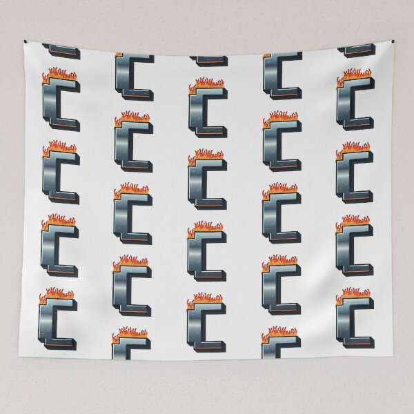 Item preview, Flaming Steel Letter C — Pixel Art Initial designed and sold by uncoXab.