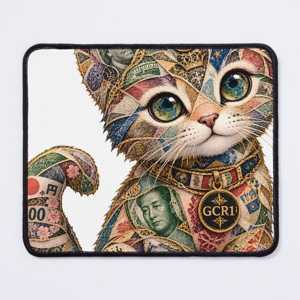 Item preview, GCR1 Global Currency Cat – Money Collage Kitten Luxury Pop Art designed and sold by GCR1.