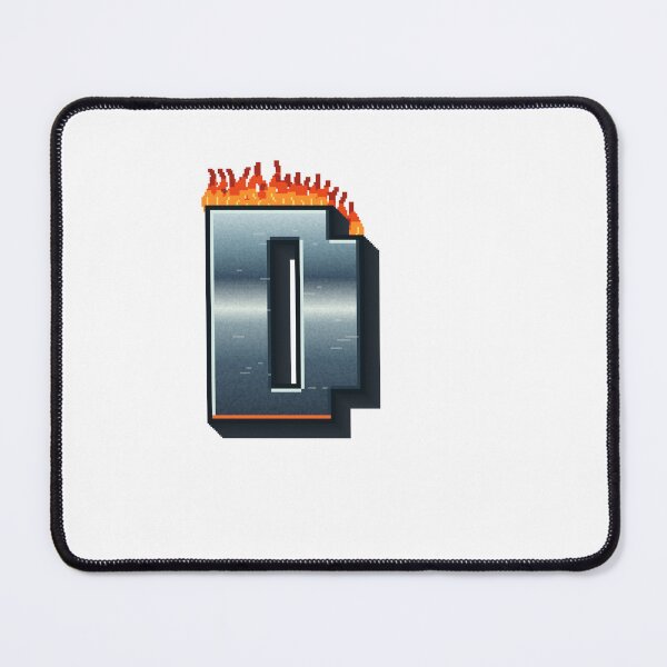 Item preview, Flaming Steel Letter D — Pixel Art Initial designed and sold by uncoXab.