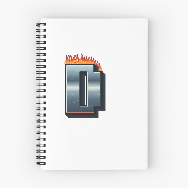 Item preview, Flaming Steel Letter D — Pixel Art Initial designed and sold by uncoXab.