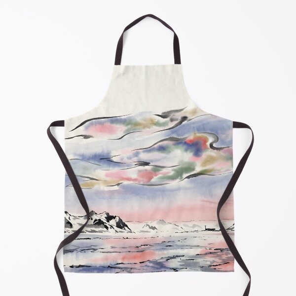 Item preview, Sumi-e Nacreous Clouds - Pearl Clouds of the Polar Night designed and sold by conohitoAI-ArtGallery.