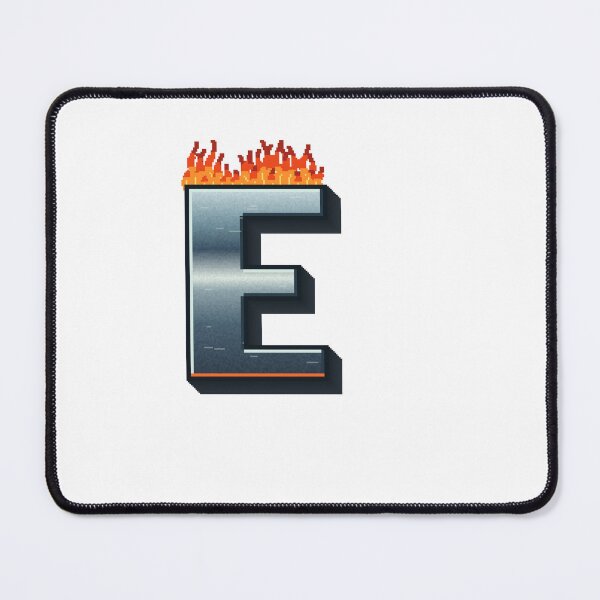 Item preview, Flaming Steel Letter E — Pixel Art Initial designed and sold by uncoXab.