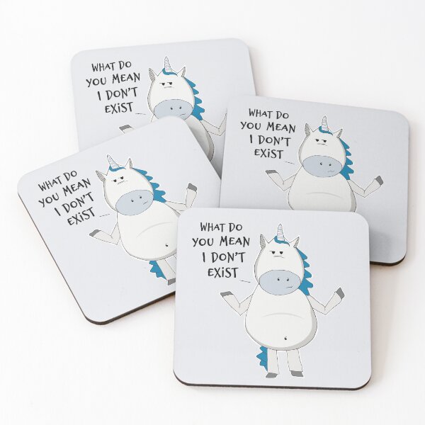 Item preview, What Do You Mean I Don't Exist? Grumpy Unicorn designed and sold by DecentVibe.