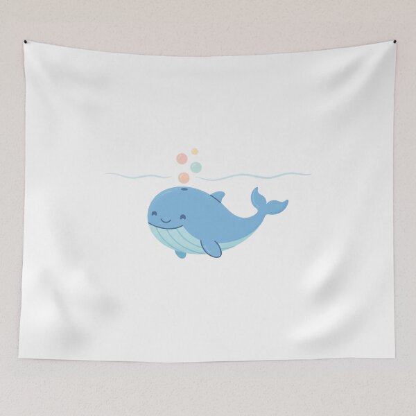 Item preview, Bubble-Blowing Baby Whale – Cute Kawaii Ocean Animal designed and sold by Critter Bloom.