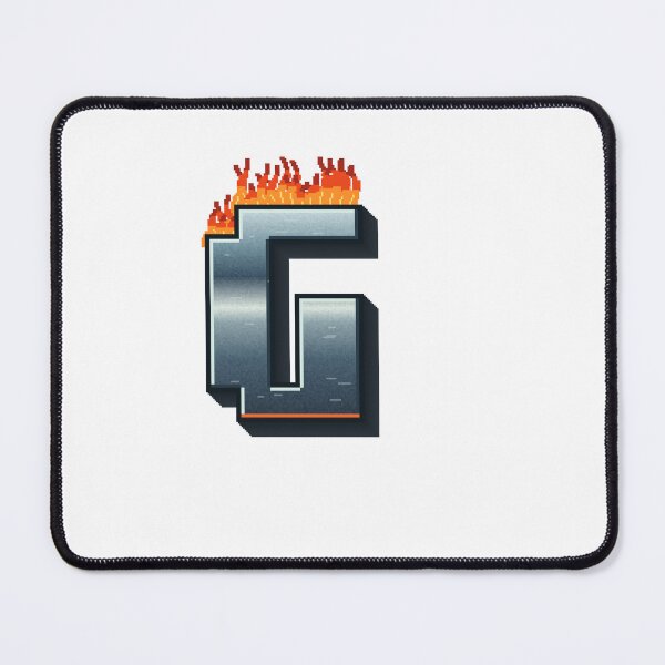 Item preview, Flaming Steel Letter G — Pixel Art Initial designed and sold by uncoXab.