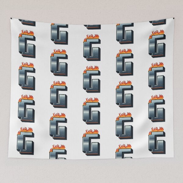 Item preview, Flaming Steel Letter G — Pixel Art Initial designed and sold by uncoXab.