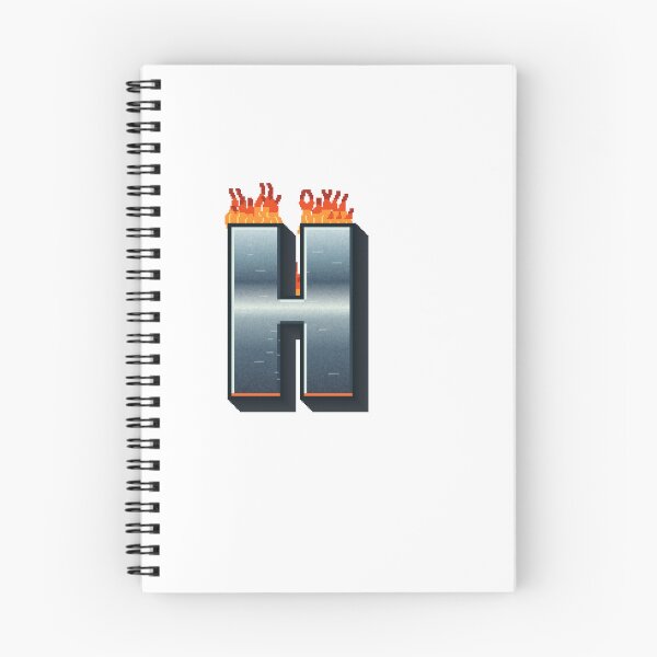 Item preview, Flaming Steel Letter H — Pixel Art Initial designed and sold by uncoXab.