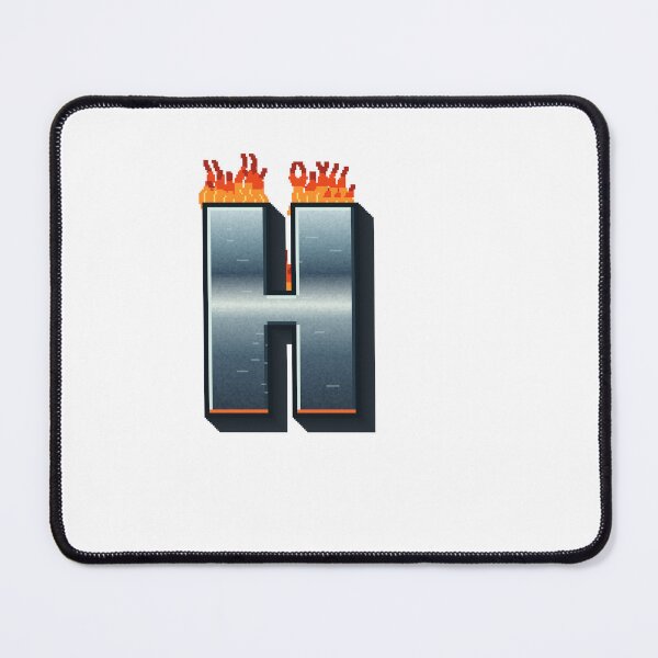 Item preview, Flaming Steel Letter H — Pixel Art Initial designed and sold by uncoXab.