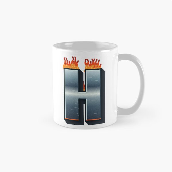 Item preview, Flaming Steel Letter H — Pixel Art Initial designed and sold by uncoXab.