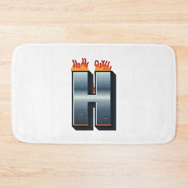 Item preview, Flaming Steel Letter H — Pixel Art Initial designed and sold by uncoXab.