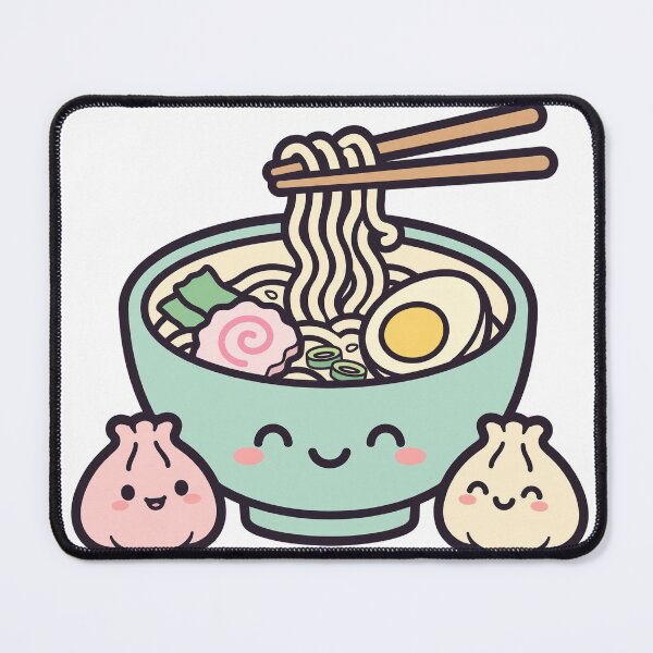 Item preview, Kawaii Ramen Bowl and Dumplings Sticker designed and sold by Wild Shades.