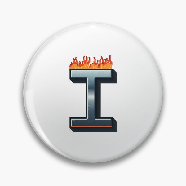 Item preview, Flaming Steel Letter I — Pixel Art Initial designed and sold by uncoXab.