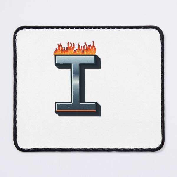 Item preview, Flaming Steel Letter I — Pixel Art Initial designed and sold by uncoXab.