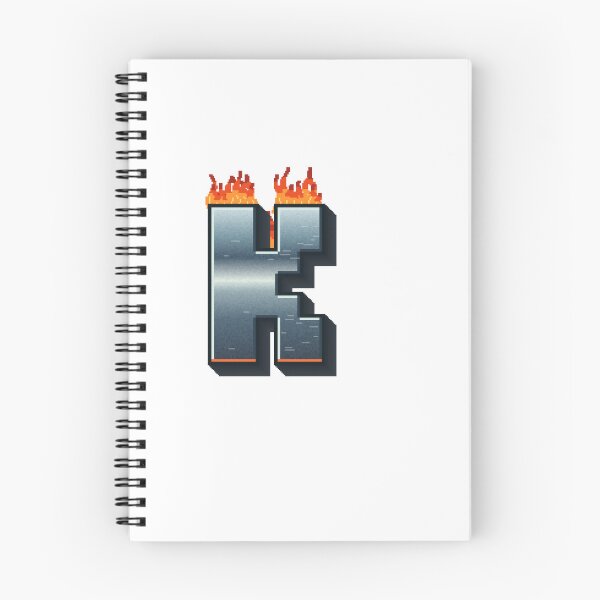 Item preview, Flaming Steel Letter K — Pixel Art Initial designed and sold by uncoXab.