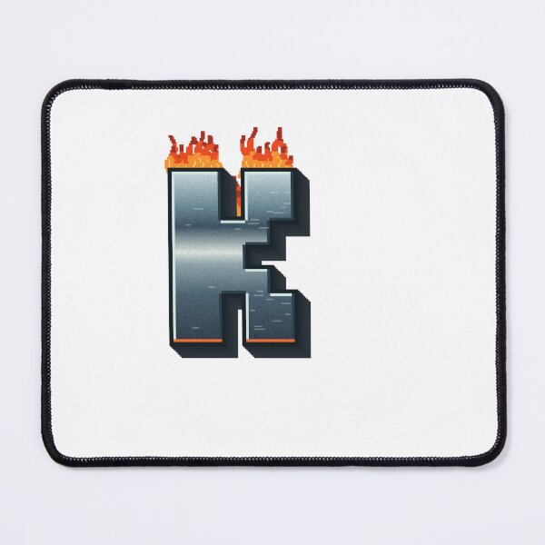 Item preview, Flaming Steel Letter K — Pixel Art Initial designed and sold by uncoXab.