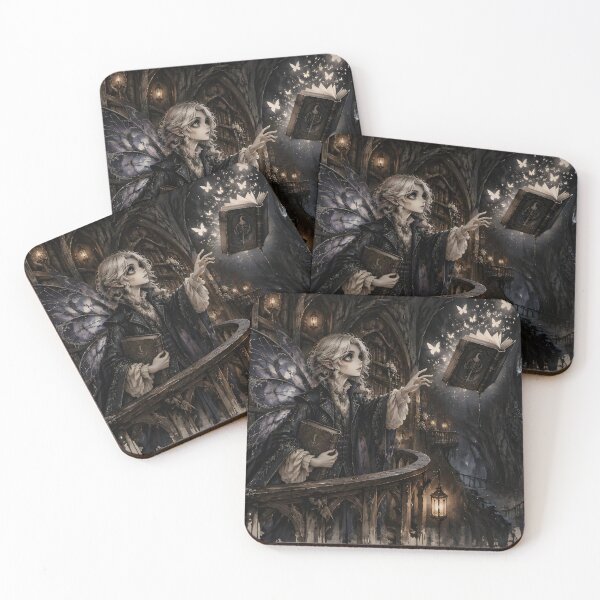 Item preview, Dark Academia Fairy with Floating Books designed and sold by sigmaartstudio.