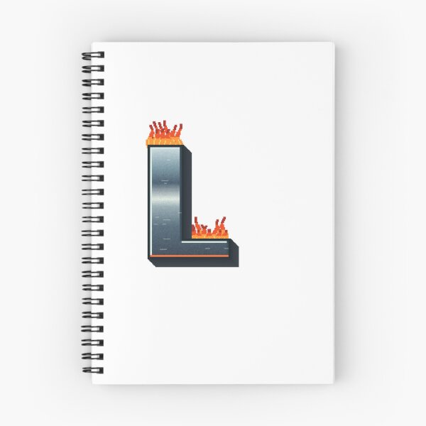 Item preview, Flaming Steel Letter L — Pixel Art Initial designed and sold by uncoXab.