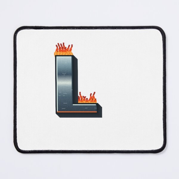 Item preview, Flaming Steel Letter L — Pixel Art Initial designed and sold by uncoXab.