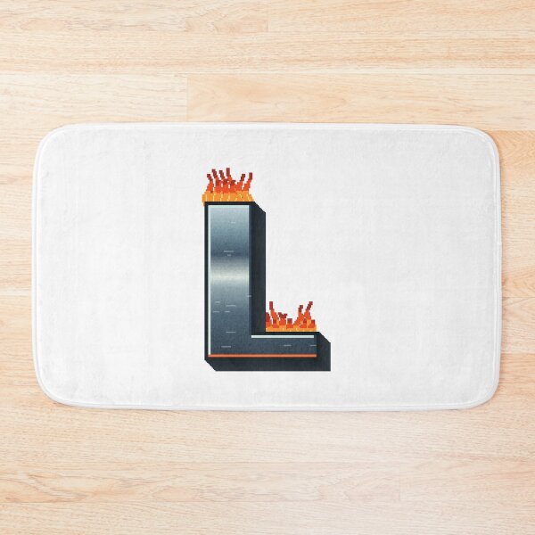 Item preview, Flaming Steel Letter L — Pixel Art Initial designed and sold by uncoXab.