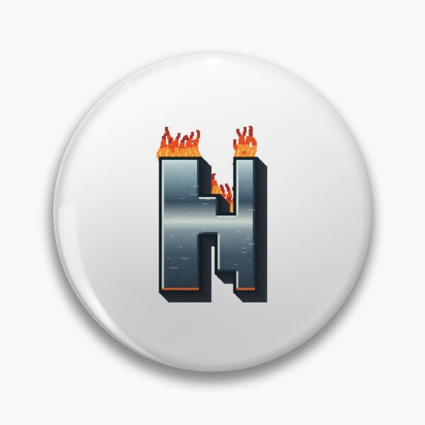 Item preview, Flaming Steel Letter N — Pixel Art Initial designed and sold by uncoXab.