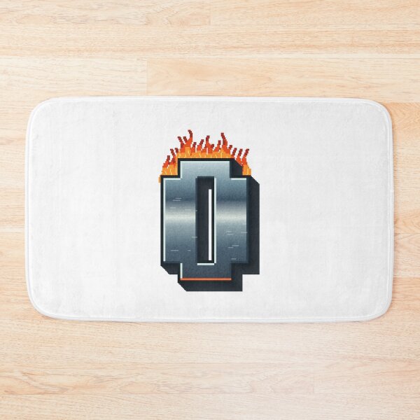 Item preview, Flaming Steel Letter O — Pixel Art Initial designed and sold by uncoXab.