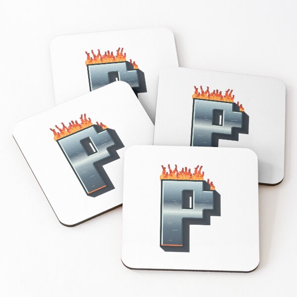Item preview, Flaming Steel Letter P — Pixel Art Initial designed and sold by uncoXab.