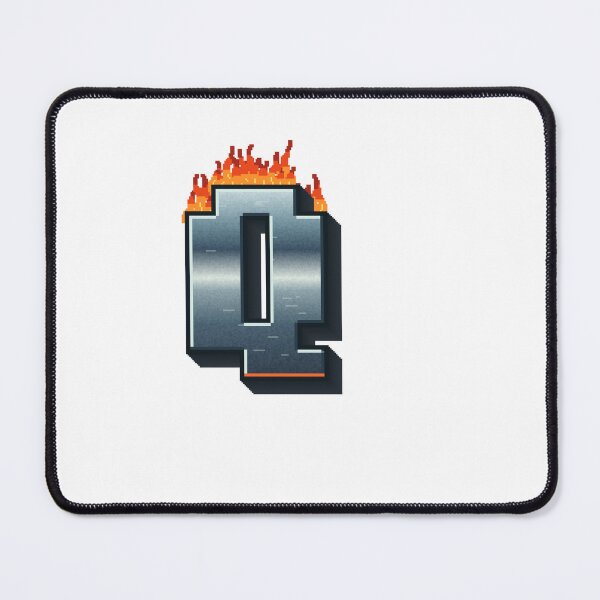Item preview, Flaming Steel Letter Q — Pixel Art Initial designed and sold by uncoXab.