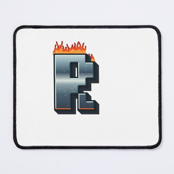 Item preview, Flaming Steel Letter R — Pixel Art Initial designed and sold by uncoXab.