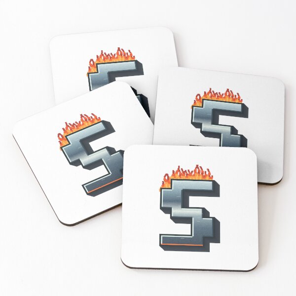 Item preview, Flaming Steel Letter S — Pixel Art Initial designed and sold by uncoXab.