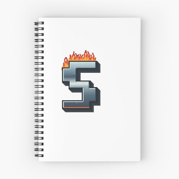 Item preview, Flaming Steel Letter S — Pixel Art Initial designed and sold by uncoXab.