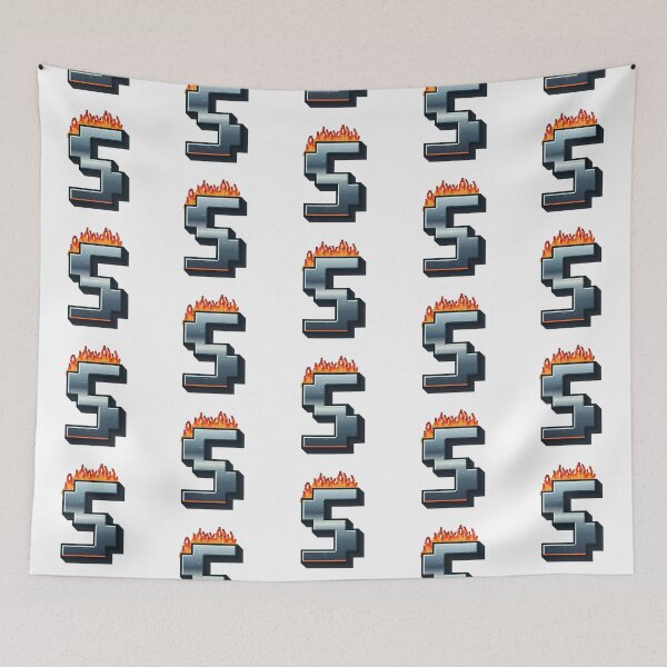 Item preview, Flaming Steel Letter S — Pixel Art Initial designed and sold by uncoXab.