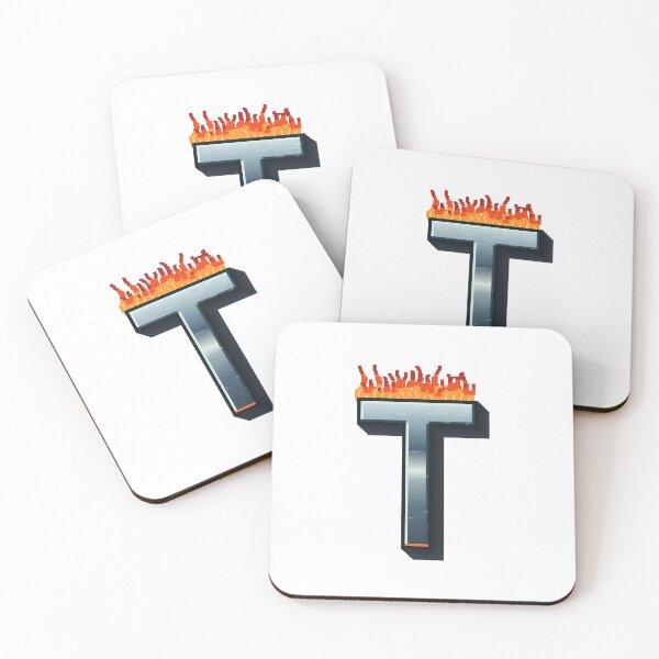 Item preview, Flaming Steel Letter T — Pixel Art Initial designed and sold by uncoXab.