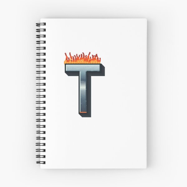 Item preview, Flaming Steel Letter T — Pixel Art Initial designed and sold by uncoXab.