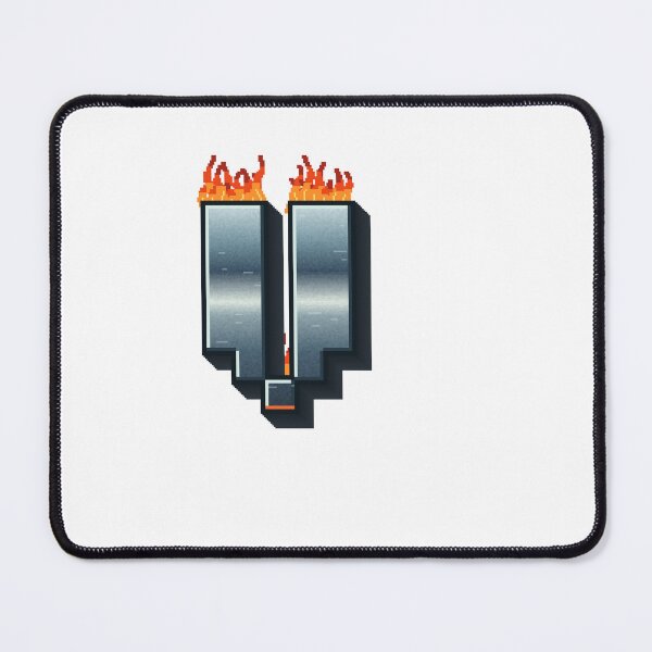 Item preview, Flaming Steel Letter V — Pixel Art Initial designed and sold by uncoXab.