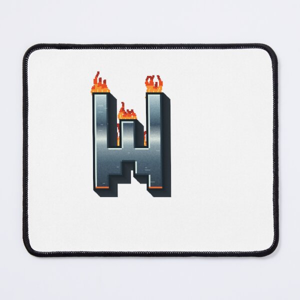 Item preview, Flaming Steel Letter W — Pixel Art Initial designed and sold by uncoXab.