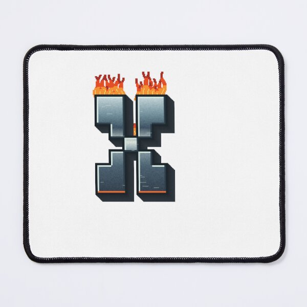 Item preview, Flaming Steel Letter X — Pixel Art Initial designed and sold by uncoXab.