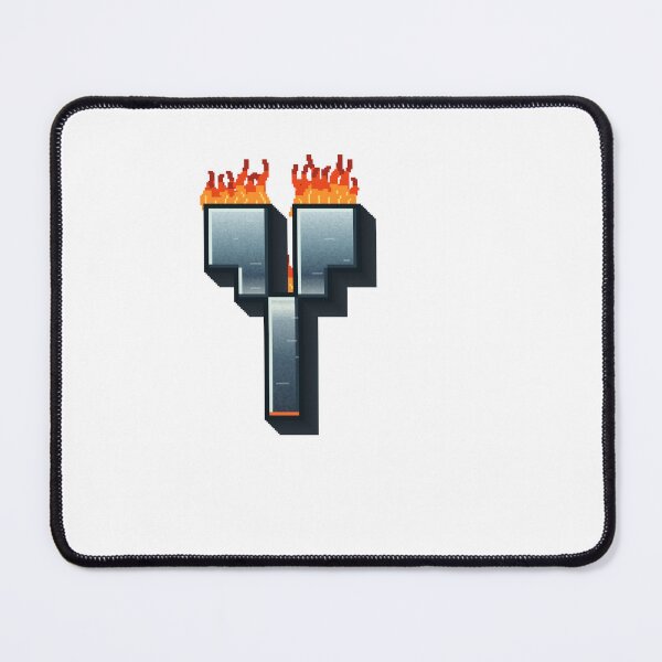 Item preview, Flaming Steel Letter Y — Pixel Art Initial designed and sold by uncoXab.