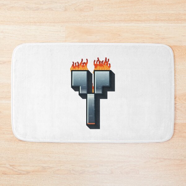 Item preview, Flaming Steel Letter Y — Pixel Art Initial designed and sold by uncoXab.