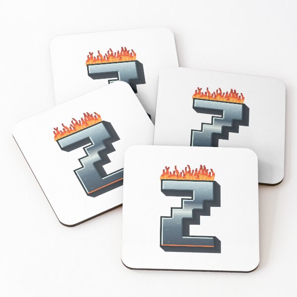 Item preview, Flaming Steel Letter Z — Pixel Art Initial designed and sold by uncoXab.