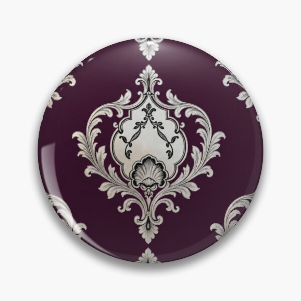 Item preview, Black Cherry Purple & Matte Gray Rococo designed and sold by DesignsByPrnces.